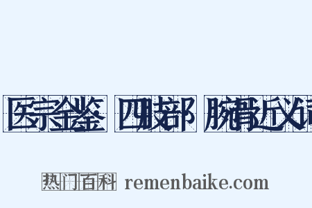 医宗金鉴·四肢部·腕骨近义词是什么意思的图片